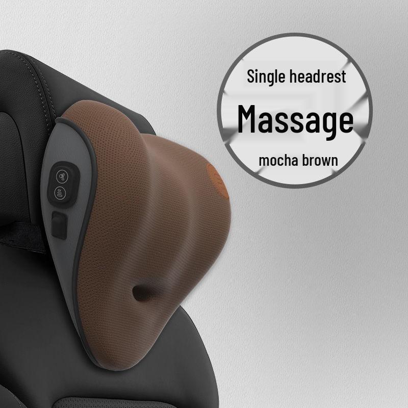 Electric Massage Memory Foam Car Lumbar Support Cushion & Headrest Set