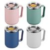 450ml Stainless Steel Insulated Mug Double Layered Vacuum Coffee Cup With Transparent Dust Cover Anti Scalding Water Cup