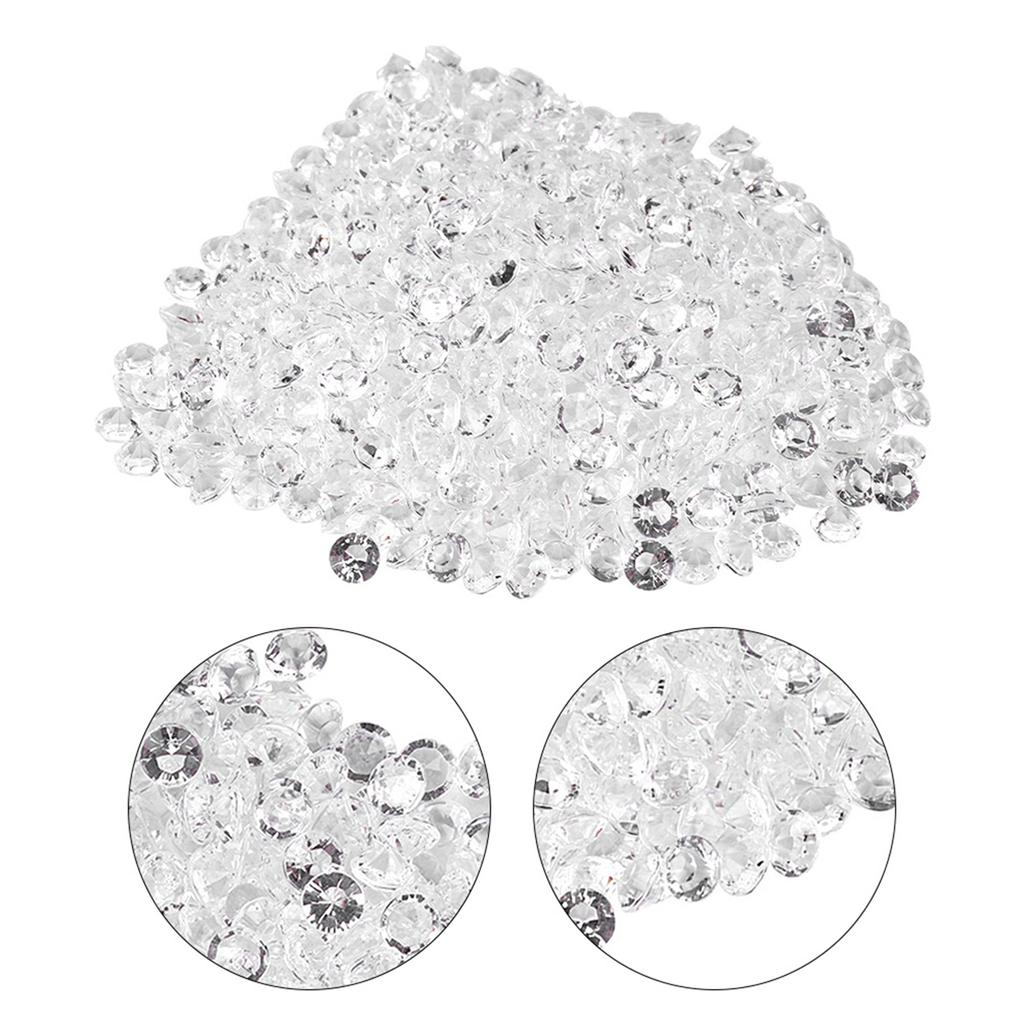 Transparent Acrylic Beads Wedding Party DIY Ornament Beautiful Accessories Decor(8mm 1000Pcs)