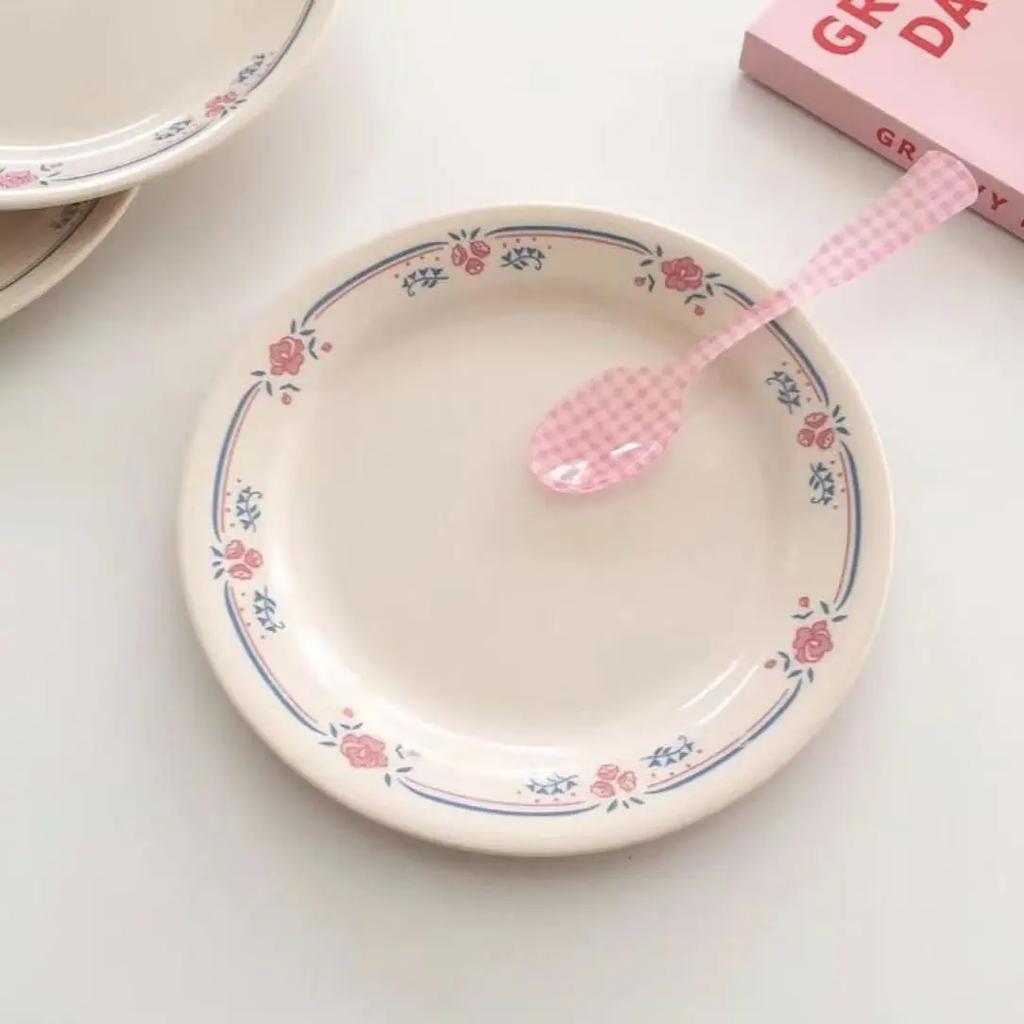 Cute Creative Porcelain Plate Korean Style Cartoon Household Tableware Breakfast Toast Plates Ceramic Kitchen Supplies 8inches