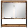 Bathroom Furniture Set with Shelf and Door 2 pcs Brown Particleboard