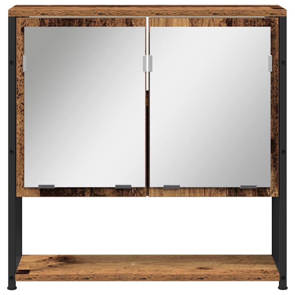 Bathroom Furniture Set with Shelf and Door 2 pcs Brown Particleboard
