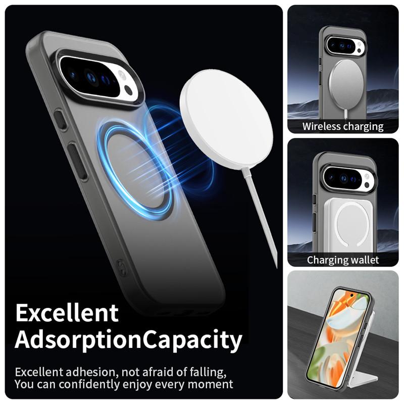 Magnetic For Google Pixel 10 Pro XL Case Magsafe Wireless Charge Cover Google Pixel 10 Pixel 10 Pro XL Matte PC Protective Case