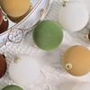 12pcs 6CM Flocked Christmas Ball Pendant Colorful Xmas Tree Ornaments  Wedding Birthday Ornaments