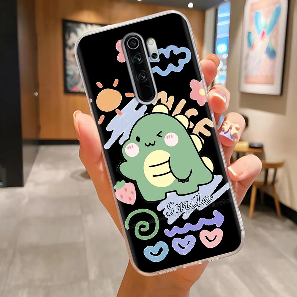 TPU Phone Cases For Redmi Note 8 Pro Case Clear Lovely Flowers Lightweight Cover For Xiaomi Redmi Note8 Pro Phone Housing Fundas
