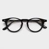98626 Acetate Full-Frame Horn-Rimmed Glasses C4 Black Gold