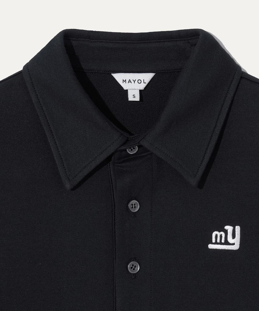 Mayol Logo Embroidered Pleated Dress_Black
