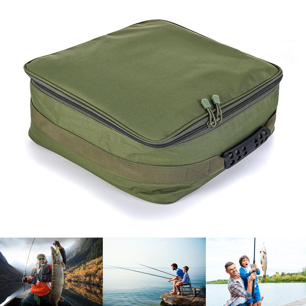 Portable Fishing Tackle Bag Waterproof Fishing Bag with 3 Adjustable Dividers for Spinning Baitcasting Fly Reels