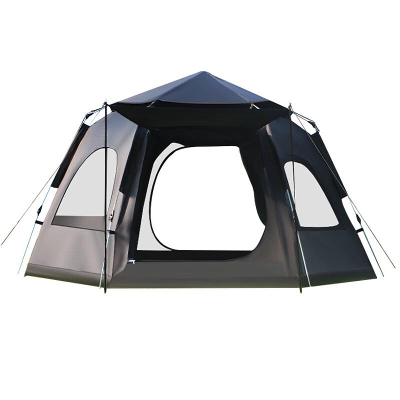 FTLY Large Hexagonal Blackout Automatic Camping Tent
