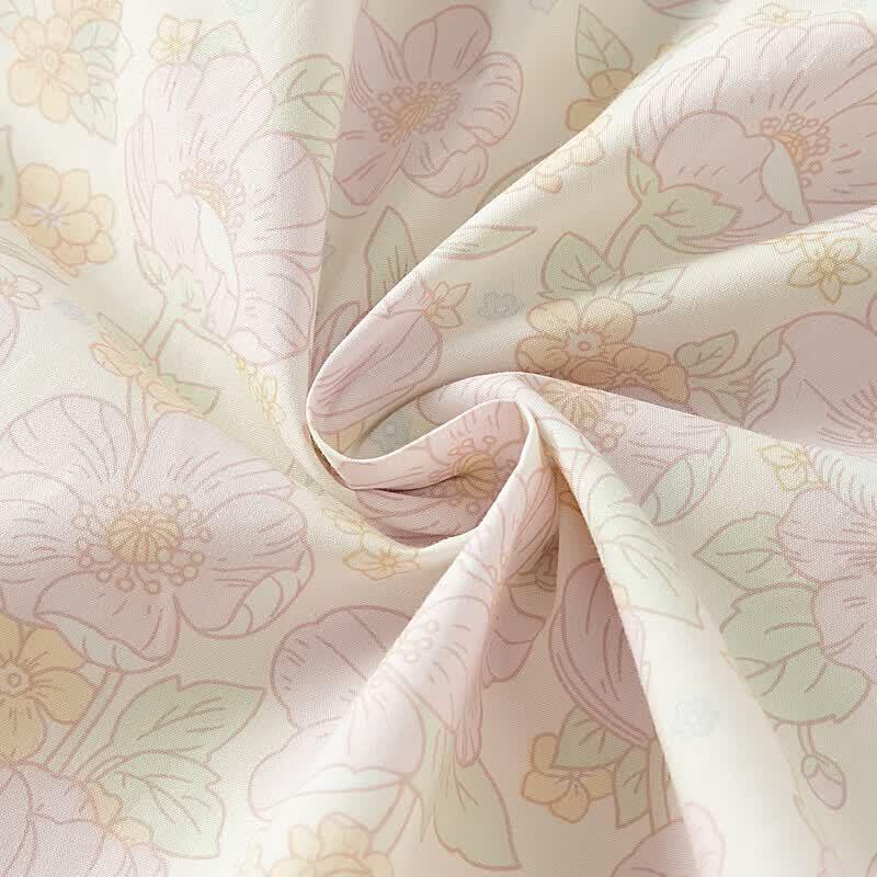 DAVE & BELLA Girls' Floral Cotton Doll Shirt
