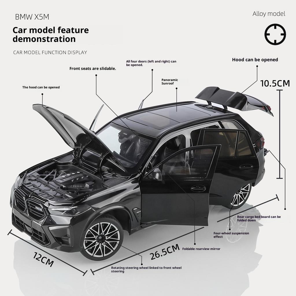 BMW X5m Car Model Simulation Alloy Die-cast Car Model 1:18 Off-road Vehicle Boy Toy Car Collection Ornament Gift