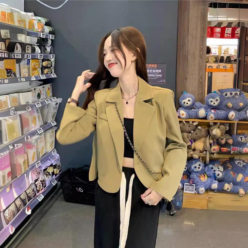 Women Lapel Suit Button Blazers Slim Cardigan Temperament Workwear Autumn Spring Long Sleeve Suit Jacket Plus Size