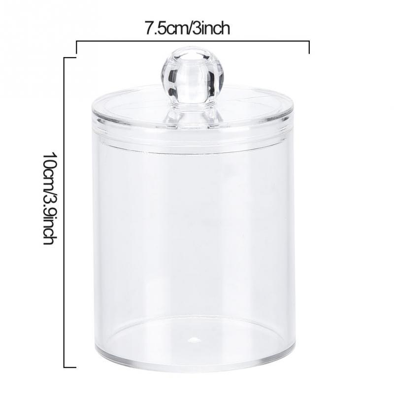 Transparenter runder Wattestäbchenbehälter aus Acryl, Wattestäbchenhalter, Aufbewahrungsbehälter, Organizer