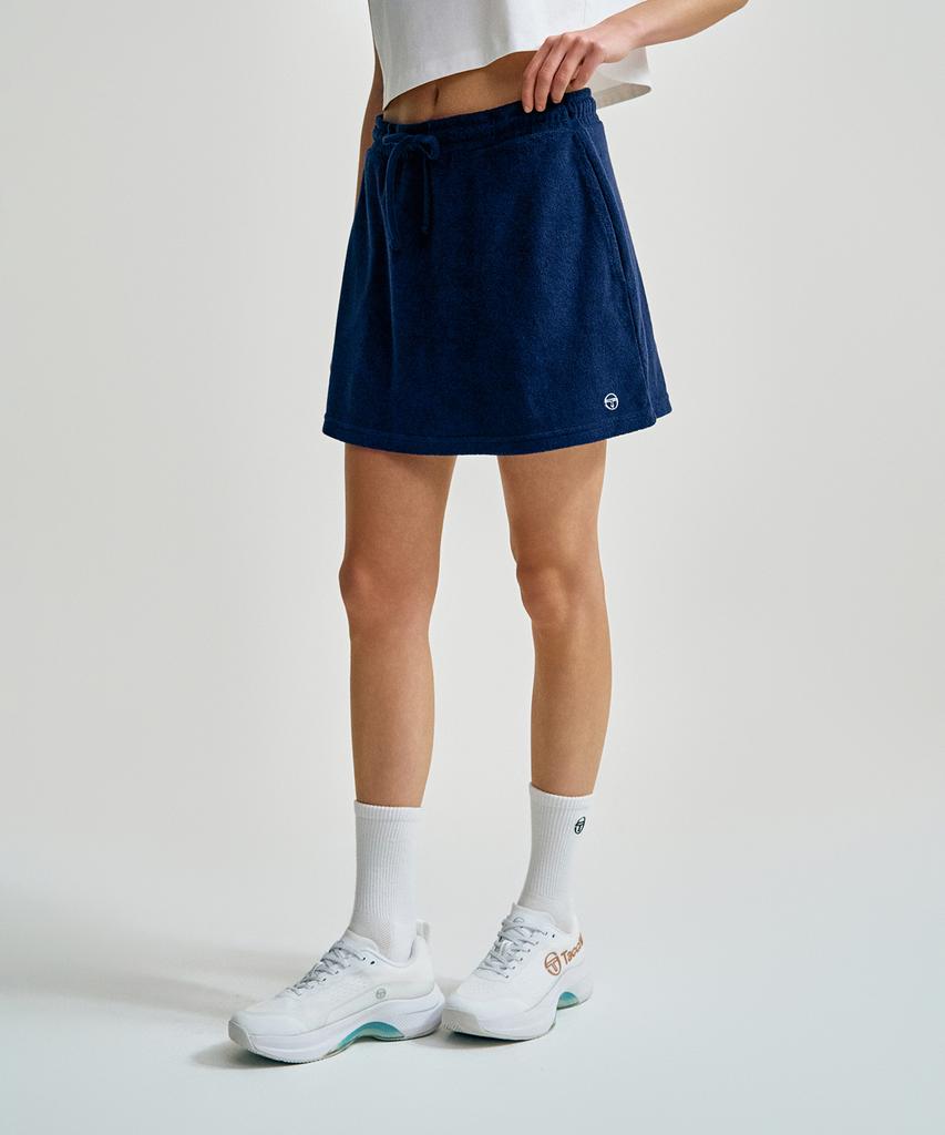 SERGIO TACCHINI W Edda Terry Flare Skirt (Navy)