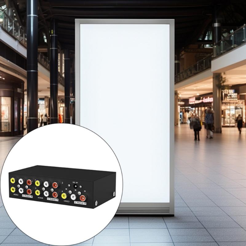 Distributor 1 Input to 4 Outputs Delay Synchronized TVs Up to 480P Quality