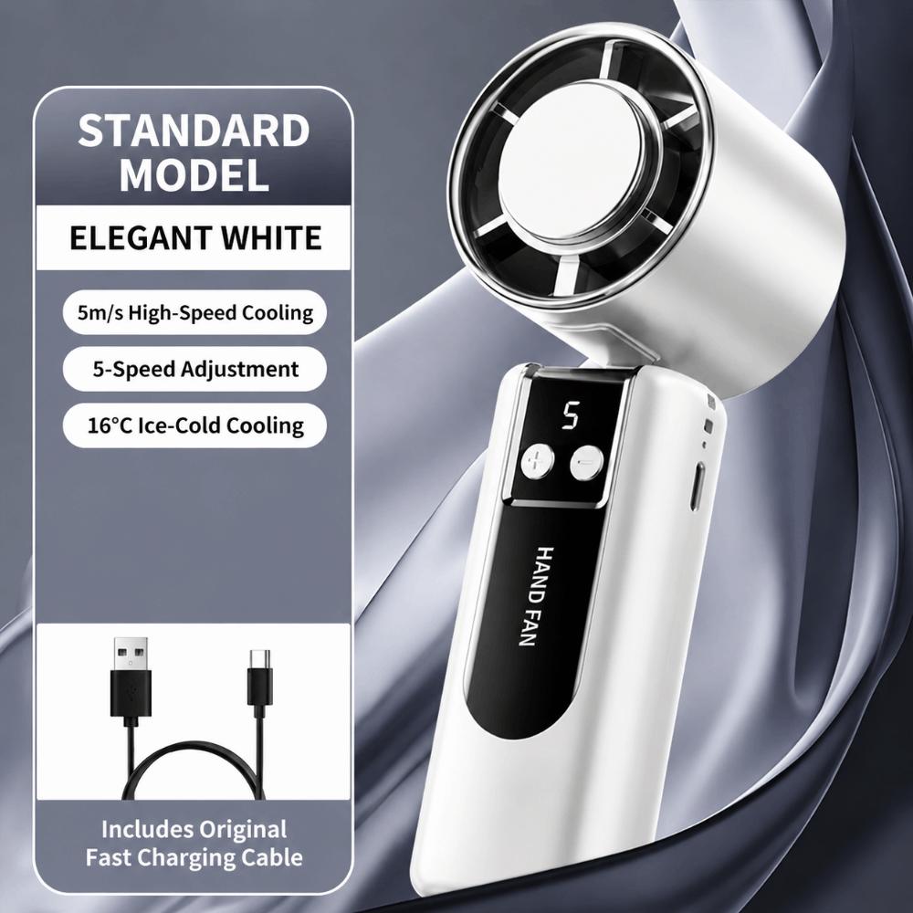 199-speed High-speed Handheld Fan Digital Display Air Conditioner Fan New Portable Fan  Outdoor