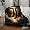 Juventus Herzschlag Logo Flanelldecke, Weiches Polyester, Modernes Design, Ganzjahres für Camping, Reisen, Geschenke für Feiertage oder Geburtstage