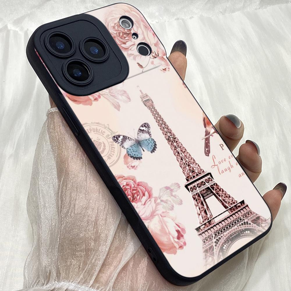 M564 Art Love London Paris Eiffel Angel Eyes Soft Phone Cases for iPhone Samsung Galaxy Xiaomi Rdemi Huawei Honor Infinix Realme OPPO Vivo All Model