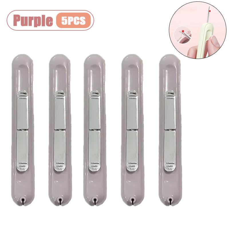 2 in 1 Easy Threader Sewing Needle Threading Tool for Elderly Multifunction Hand Sewing Tool with Built-in Thread Cutter Ripper