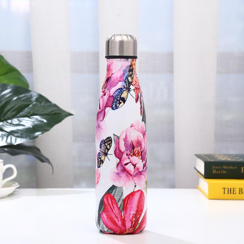 Coca Cola Bottle Double Layer 304 Stainless Steel Insulated Cup Outdoor Sports Water Bottle Bowling Cup 500ml