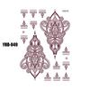Henna Lace Tattoo Sticker for Back of Hand - Brown, Disposable, Water-Transfer