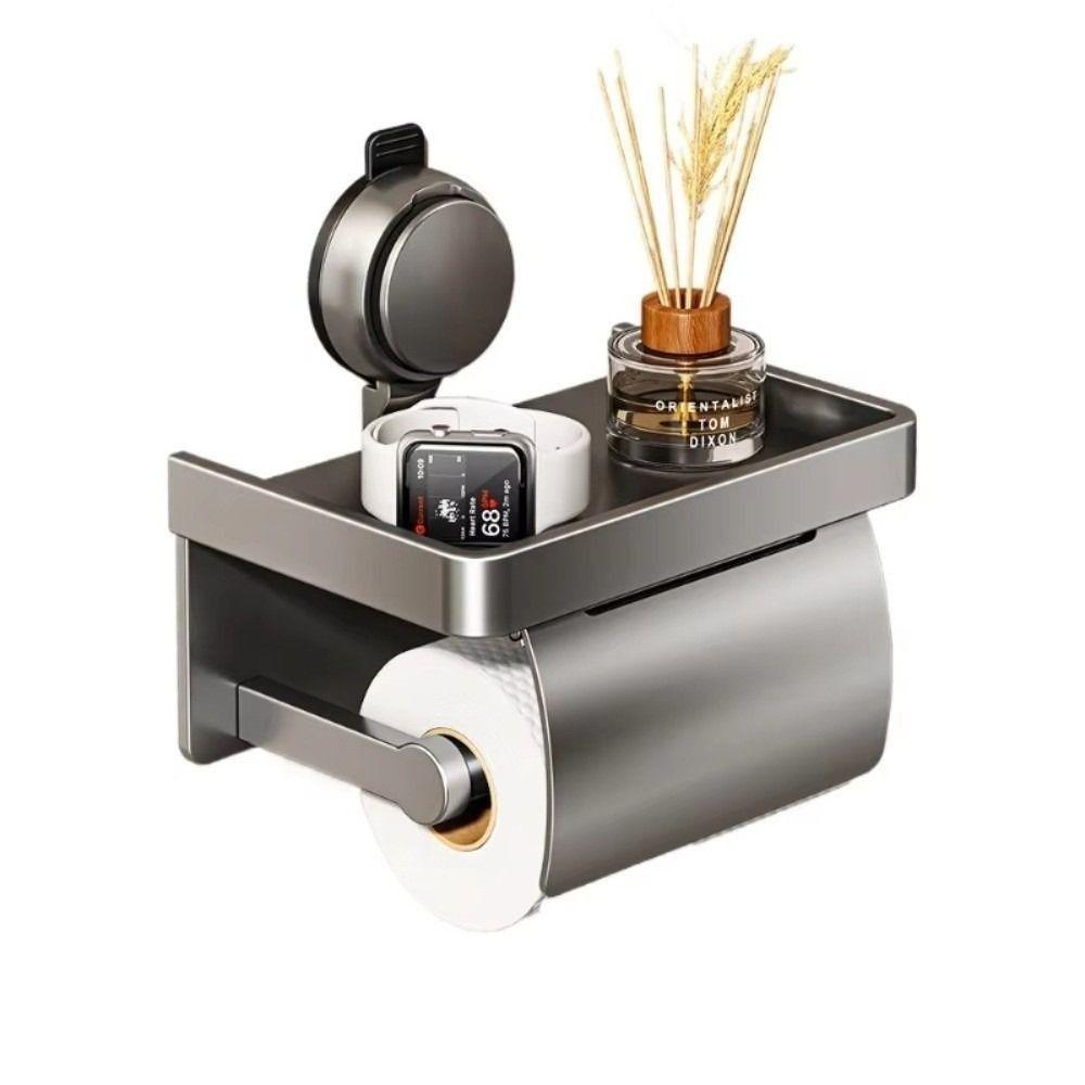 Punch-Free Toilet Tissue Box Suction Cup Bathroom Paper Holder  Kitchen