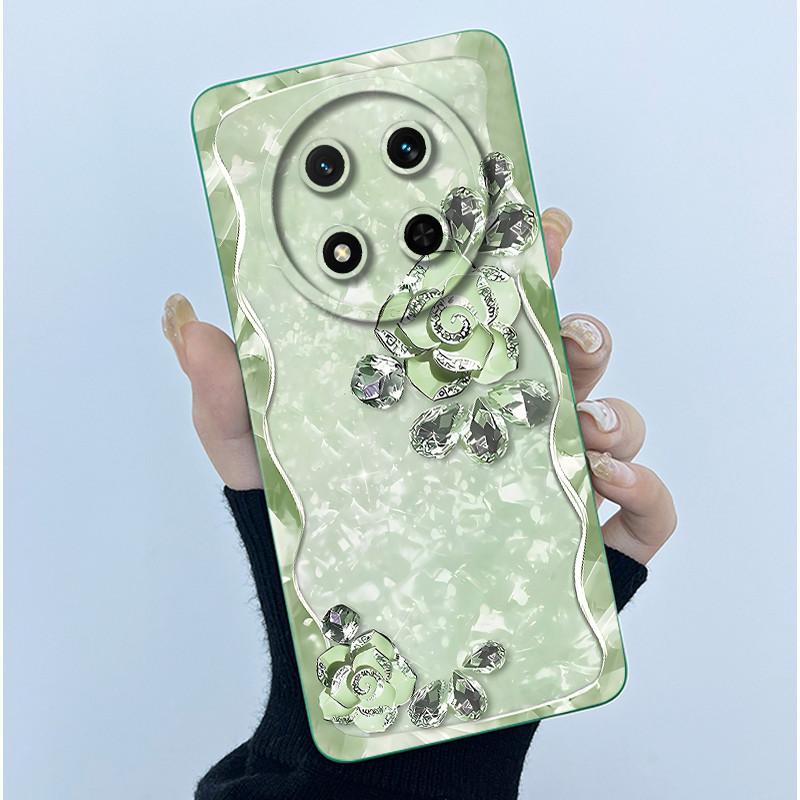 For Honor X9C 2024 Case Simplicity Flower Liquid Soft Silicone Back Cover for HonorX9c X 9C Phone Funda Magic7 Lite Bumper Shell