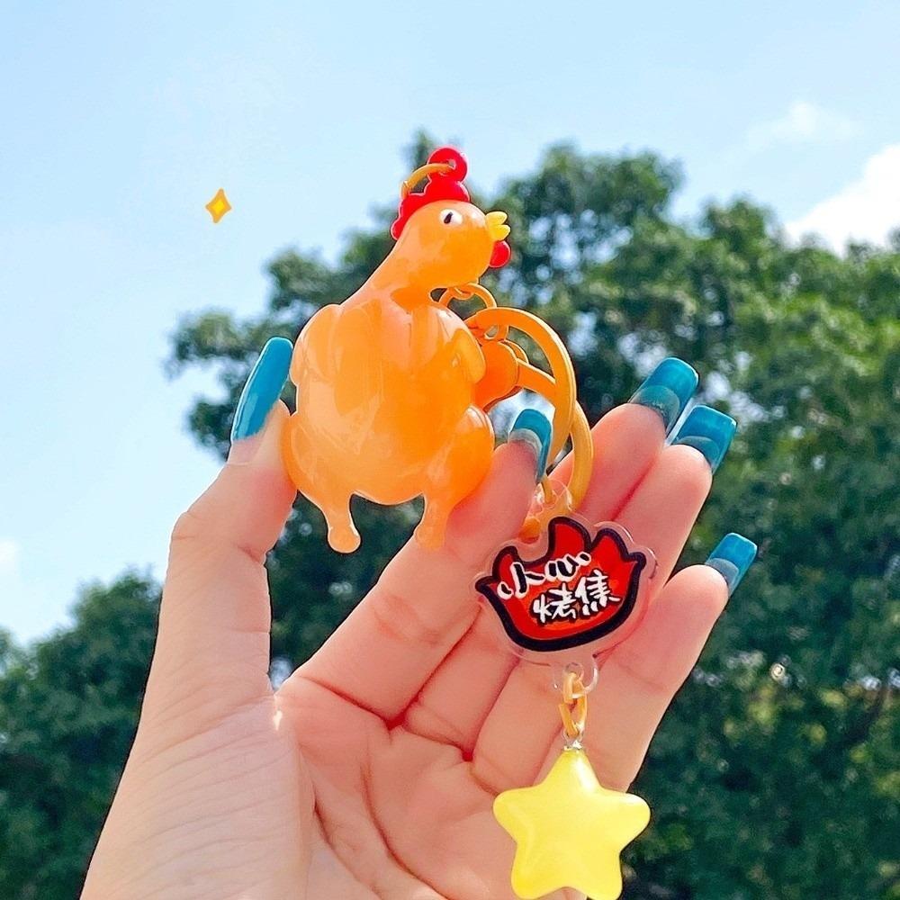 

Funny Detect UV Color Change Bread Pendant Cartoon Toast Pretzel Keychain Kids Style 6