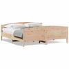 Vidaxl Bed Frame Without Mattress, 200X200 Cm, Solid Pine Wood