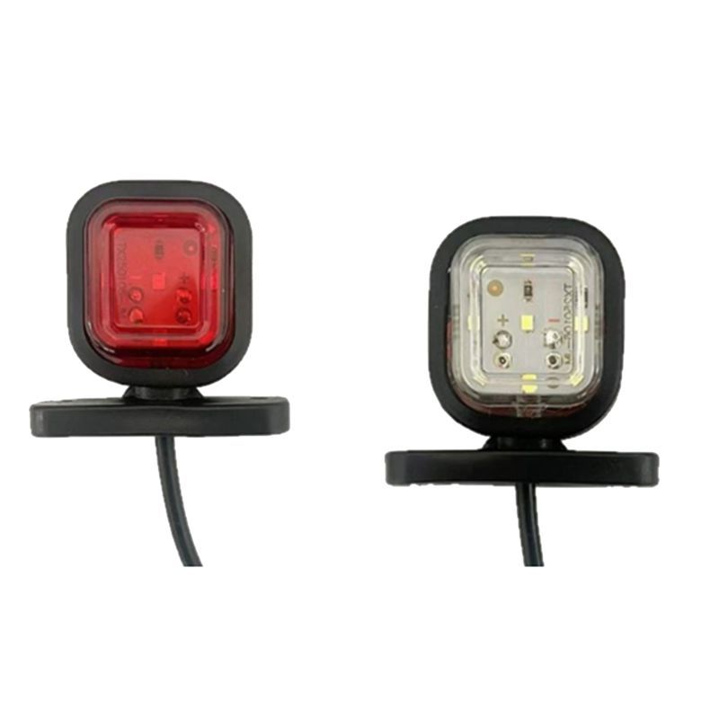 2Pcs Car Truck Side Marking Lamp 12/24V LED Indicator Light Tail Light Flash Lamp