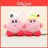 Cute Pink Kirby Plush Keychain Soft Toy Cartoon Figure Wholesale Backpack Decoration