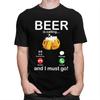 Custom Beer Is Calling And I Must Go Drinker T Shirts Men ShortSleeve Tshirt Casual Tee Pure Cotton Oversized Tshirts Gift