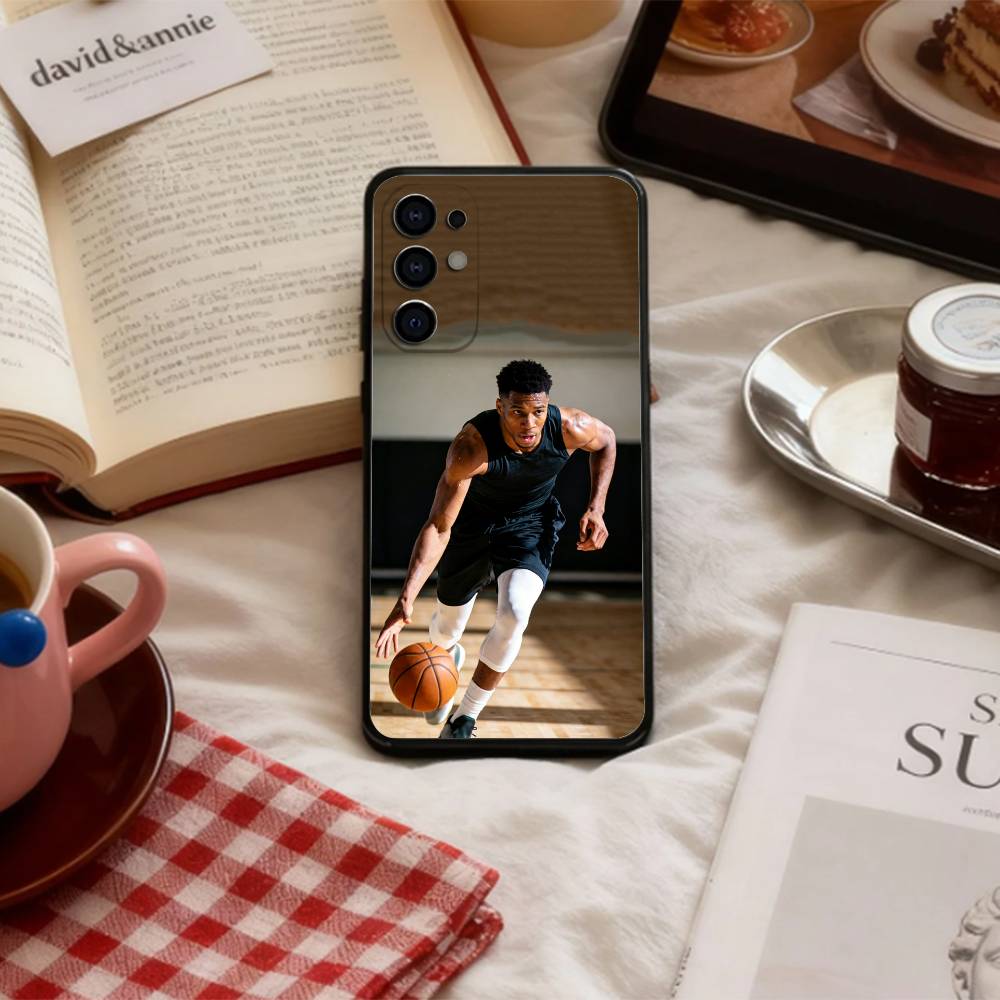 Basketball G-Giannis A-Antetokounmpo Phone Case For Samsung S 25,24,23,22,30,21,10,9,Ultra,Plus,Lite,FE,4,5 G Soft Black Case