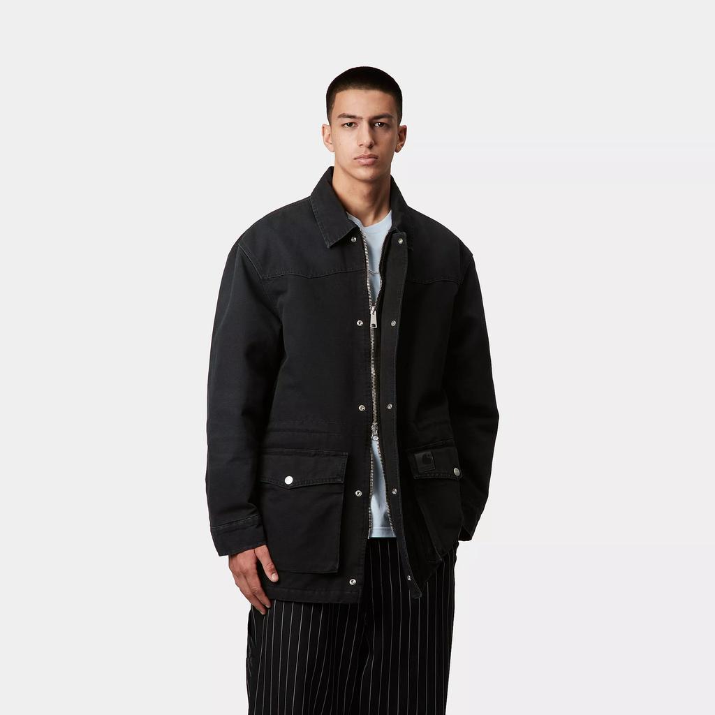Carhartt WIP Simple Comfortable Casual Long Sleeve Loose Jacket Unisex jackets Black I034314-00E-4O