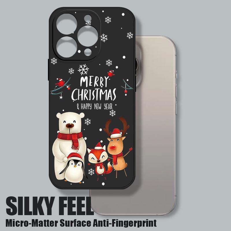 Cute Snowfield Pattern TPU Soft Silicone Case For iPhone 17 Pro Max 16E 16 15 14 13 Pro Max 12 Pro 11 Shockproof With Lanyard Phone Cover Fundas