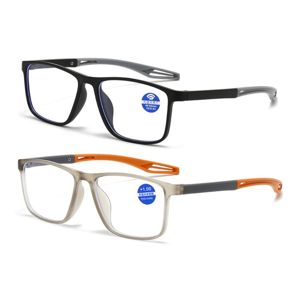 2PCS Reading EyeGlasses for Men TR90 Anti Blue Glasses Computer Reading Glasses with Grade +1.0 - +4.0