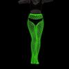 Fashion Spandex Glow In The Dark Stockings Fishnet Nylon Noctilucent Stockings Noctilucent Shiny Pantyhose Women