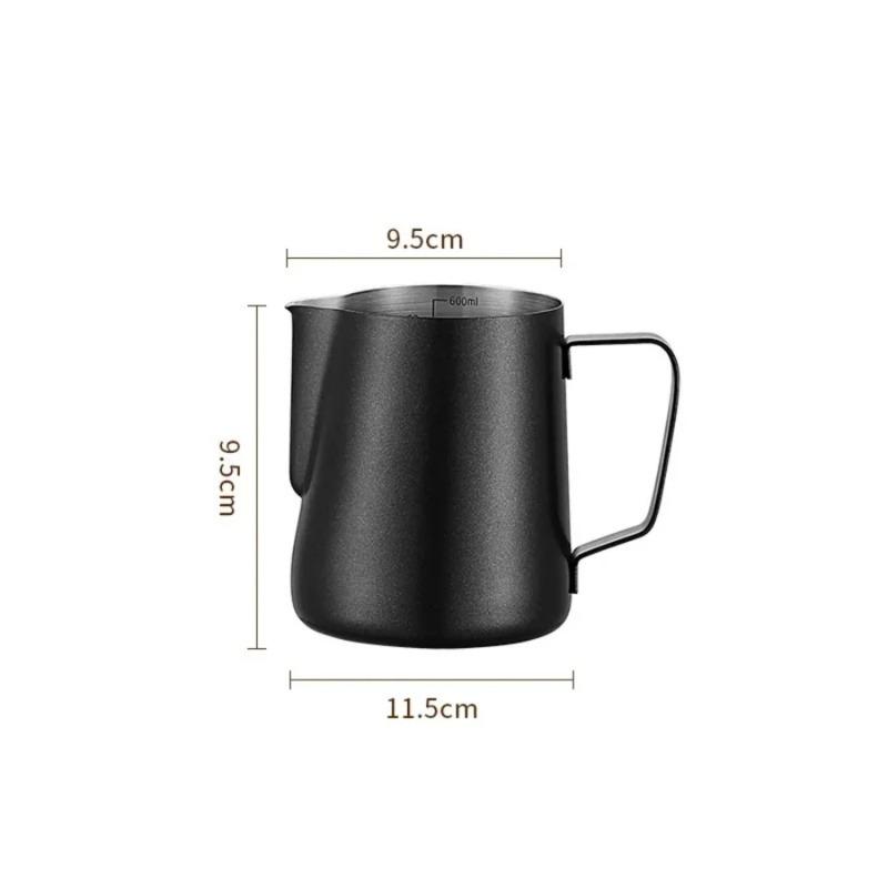 350/600ML Coffee Milk Frothing Pitcher Jug 304 Stainless Steel Precise Scale High Quality Latte Barista Professional CafeUtensil
