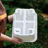 1Set Plastic Vegetable Planters With Tray Rectangular Flowerpots For Balcony Indoor Gardening Breathable Plants Pots Garden Tool