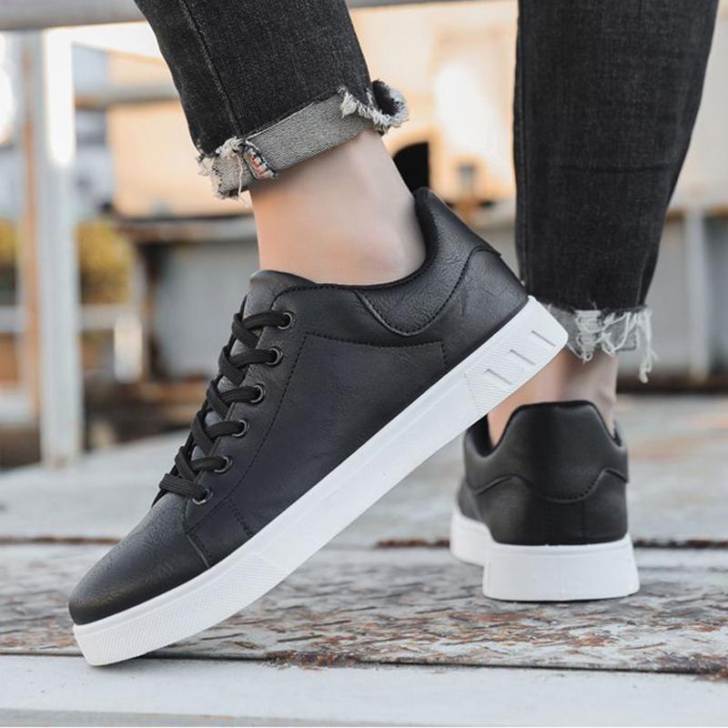 Board Shoes Men's Summer Men's Shoes Hundred Casual Shoes Men's Black Leather Shoes Large Size Tide Shoes