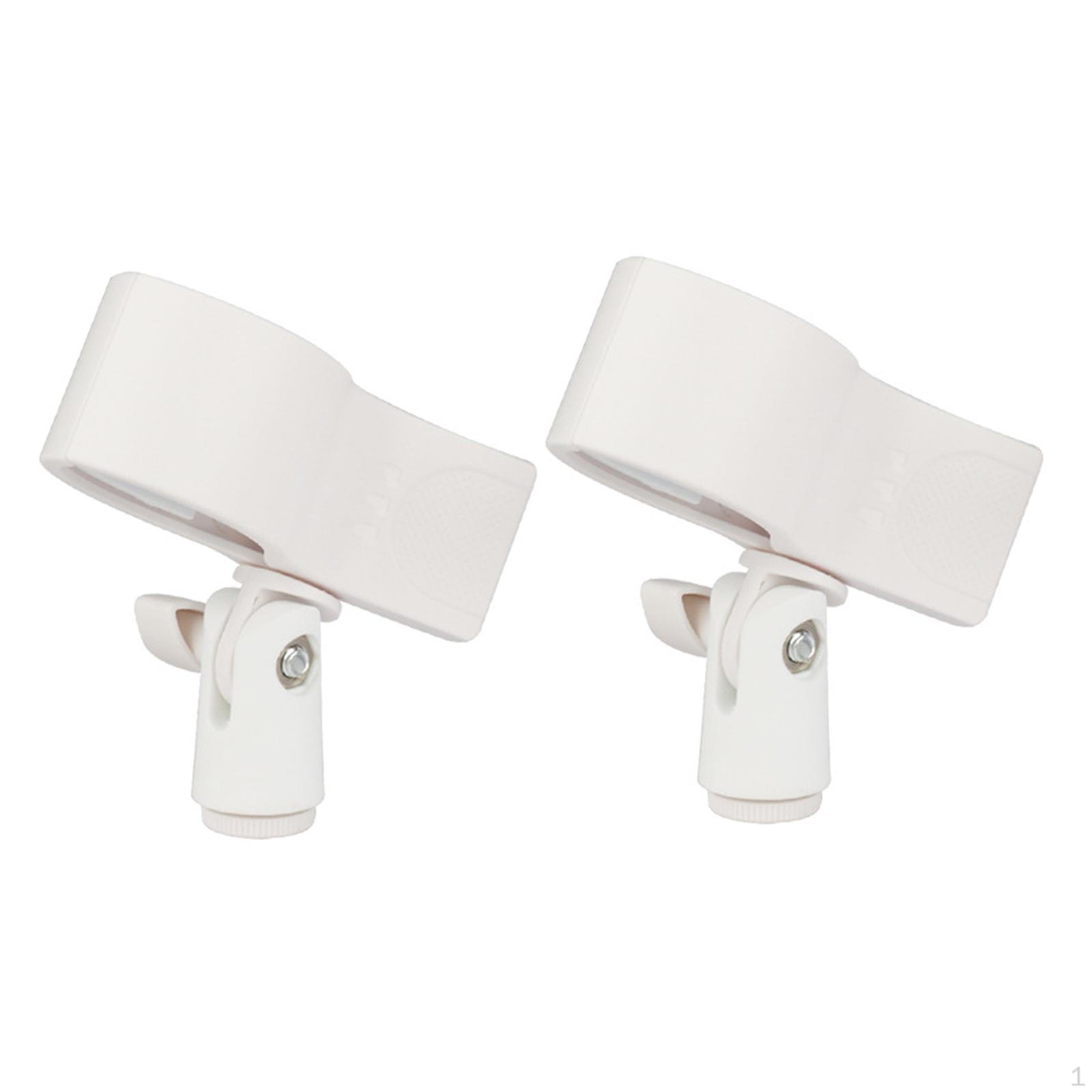 

2 Клипсы-держателя для микрофона для крепления, Включая регулируемую ручку N8 White