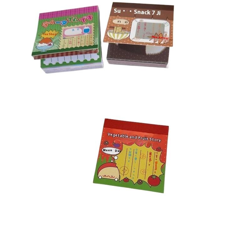 50Sheets Japanese Vintage Self-Adhesive Sticky Notes Message Stickers Kawaii Scrapbooking Notes Stationery Supplies