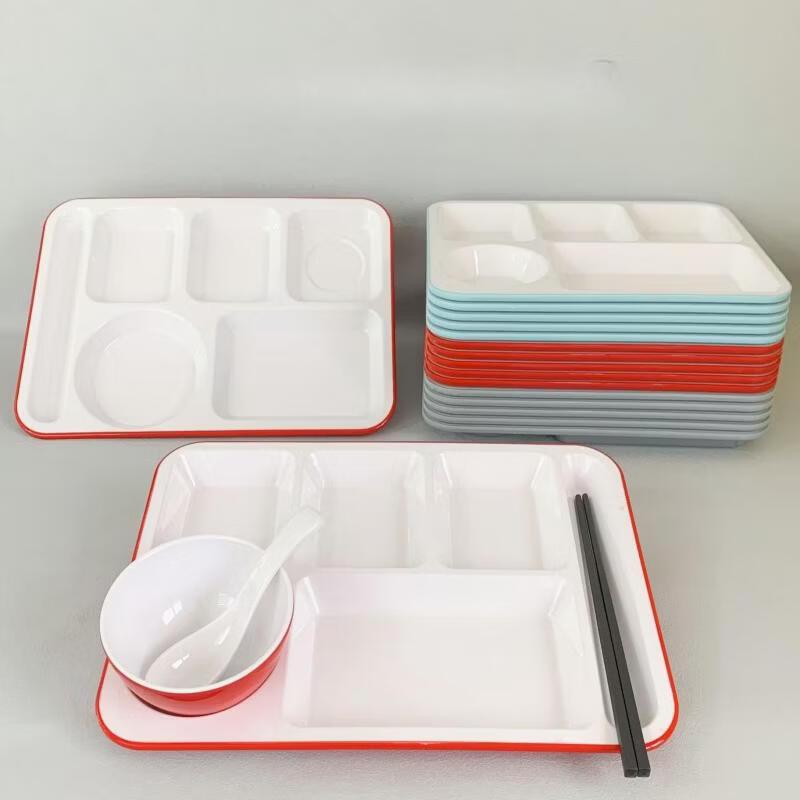 ZISIZ Melamine Compartment Meal Tray