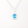 Handmade 925 Sterling Silver Swiss Blue Topaz Necklace Pendant Women’s Jewelry PP-6-1