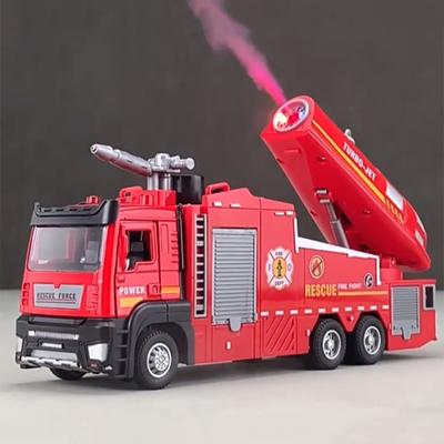 1:32 Modelo de Caminhão de Bombeiros Brinquedo Varredora de Saneamento da Cidade Caminhão de Metal Fundido Portas Abertas Som Luz Veículo Miniatura Brinquedos para Crianças