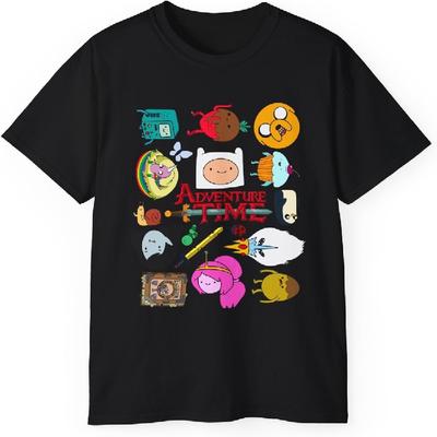 Adventure Graphic Tee Unisex Ultra Cotton Tee Cartoon for Her for Him Finn Cute Yellow White Jake