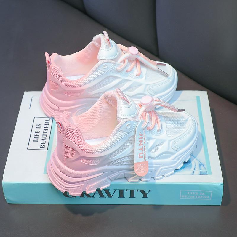 

2025 весна и осень новые мальчики легкие кроссовки папы детская мода мягкая подошва белые туфли девочки повседневная спортивная обувь тренд 26