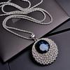 BLUELANS NECKLACE Wonderful Long Chain Sweater Ornament Rhinestone Round Vintage Pendant Necklace Women Present