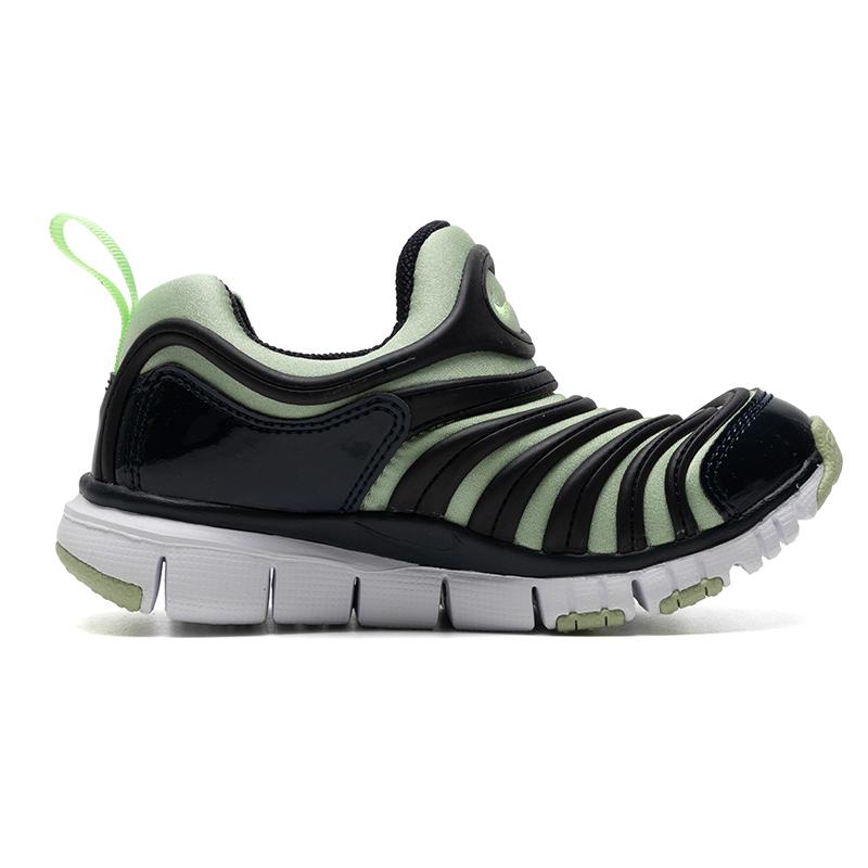 Nike Dynamo Free Comfortable Versatile Shock Absorption Support Low Top Kids Casual Shoes Kids Casual Shoes Black Green 343738-440