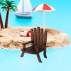 Miniature Beach Chair 1:12/1:16 Scale Decorative Models Wood Mini Size Chair Figure Dollhouse Interior Design Accessories